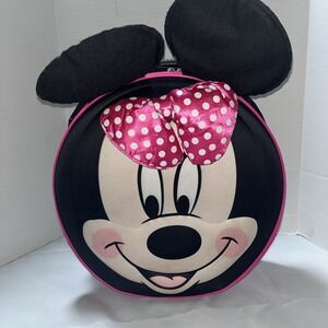 Disney Minnie Mouse 14" Kids' Rolling Backpack Bag Pink Black Softside